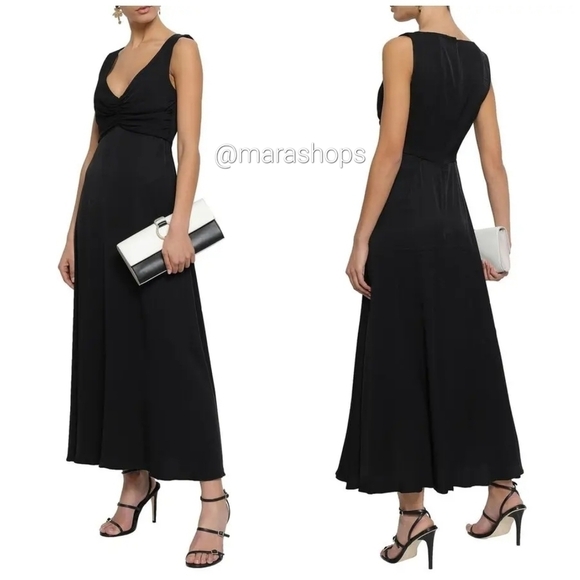 Zimmermann Ruched twill midi dress